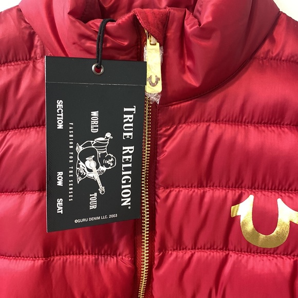 🩸True Religion - Bleed True Puffer Jacket XS ♥️ feather lightweight - Picture 3 of 7
